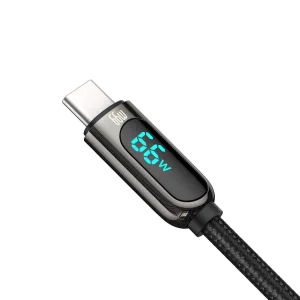 کابل تبدیل USB به USB-C باسئوس مدل Digital Display 66w طول 1 متر