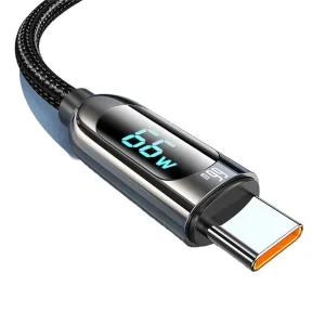 کابل تبدیل USB به USB-C باسئوس مدل Digital Display 66w طول 1 متر