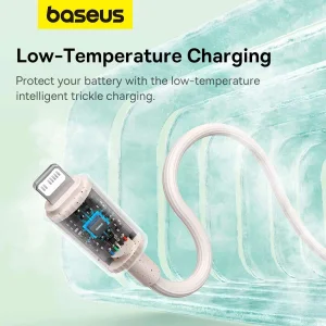 کابل تبدیل USB-C به لایتنینگ بیسوس مدل Habitat Series 20W PD طول 2 متر