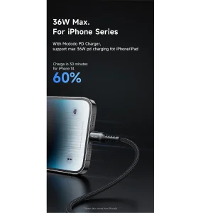 کابل تبدیل USB-C به لایتنینگ  مک دودو مدل C563O طول 0.2 متر