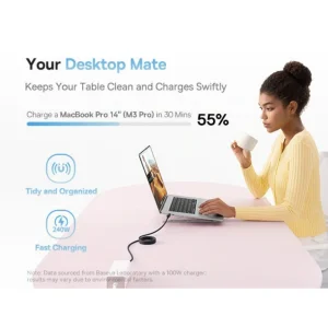کابل USB-C بیسوس مدل PicoGo Magnetic 240W طول 1 متر