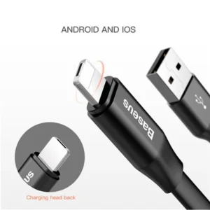 کابل تبدیل USB به لایتنینگ / microUSB / باسئوس مدل Two-in-One 01 طول 0.23 متر