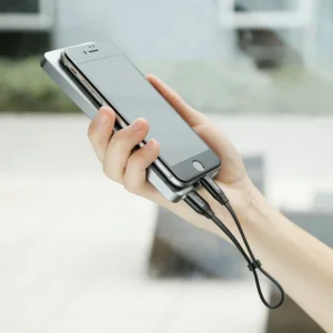 کابل تبدیل USB به لایتنینگ / microUSB / باسئوس مدل Two-in-One 01 طول 0.23 متر