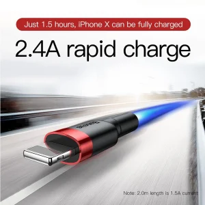 کابل تبدیل USB به لایتنینگ باسئوس مدل CALKLF-CV1 Cafule Cable طول 2 متر