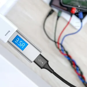کابل تبدیل USB به لایتنینگ/ microUSB/ USB-C باسئوس مدل CA1T4-C01 طول 1.2 متر