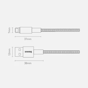 کابل تبدیل USB به لایتنینگ باسئوس مدل CALWJ طول 2 متر