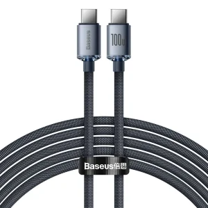کابل USB-C بیسوس مدل Crystal Shine 100W New Pack طول 2 متر