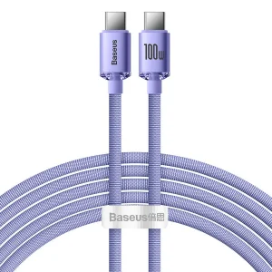 کابل USB-C بیسوس مدل Crystal Shine 100W New Pack طول 2 متر