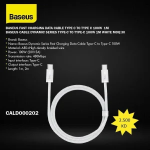 کابل USB-C باسئوس مدل CALD000202 طول 1 متر