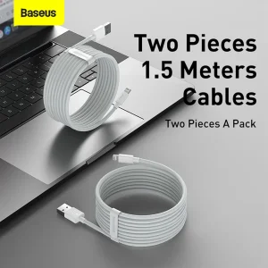 کابل تبدیل USB به لایتنینگ باسئوس مدل TZCALZJ-02 طول 1.5 متر