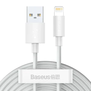 کابل USB به Lightning باسئوس مدل tzcamzj-02 طول 1.5 متر مجموعه 2 عددی