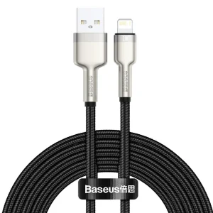 کابل تبدیل USB به لایتنینگ باسئوس مدل CALJK-B QUALITY ZINC ALLOY طول 2 متر