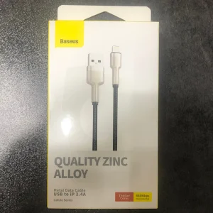 کابل تبدیل USB به لایتنینگ باسئوس مدل CALJK-B QUALITY ZINC ALLOY طول 2 متر