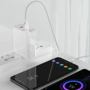 کابل تبدیل USB به USB-C بیسوس مدل Simple Wisdom-40W طول 1.5 متر بسته 2 عددی