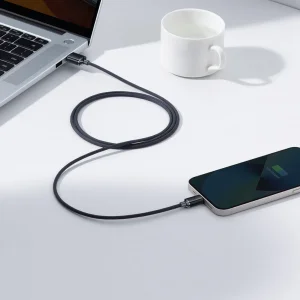 کابل تبدیل USB به لایتنینگ باسئوس مدل Crystal Shine طول 2 متر