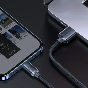 کابل تبدیل USB به لایتنینگ باسئوس مدل Crystal Shine طول 2 متر
