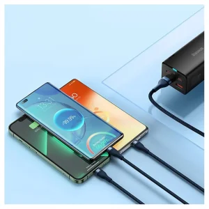 کابل تبدیل USB به USB-C / microUSB / لایتنینگ باسئوس مدل Flash Series Ⅱ 100W طول 1.2 متر