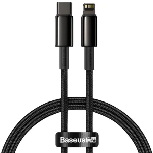 کابل تبدیل USB-C به لایتنینگ باسئوس مدل Tungsten طول 2 متر