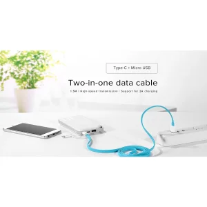کابل تبدیل USB به USB-C / MicroUSB هوآوی مدل AP55S  طول 1.5 متر