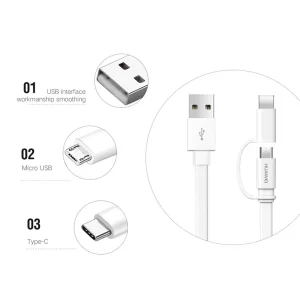کابل تبدیل USB به USB-C / MicroUSB هوآوی مدل AP55S  طول 1.5 متر