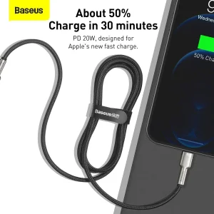 کابل تبدیل USB-C به لایتنینگ باسئوس مدل CATLJK-A01 طول 1 متر