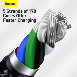 کابل تبدیل USB-C به لایتنینگ باسئوس مدل CATLJK-A01 طول 1 متر