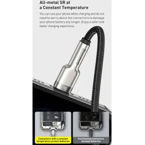 کابل تبدیل USB-C به لایتنینگ باسئوس مدل CATLJK-A01 طول 1 متر