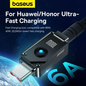 کابل تبدیل USB به USB-C بیسوس مدل Unbreakable Series 100W طول 1 متر