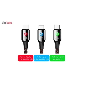 کابل تبدیل USB به USB-C باسئوس مدل C-Shaped طول 1 متر