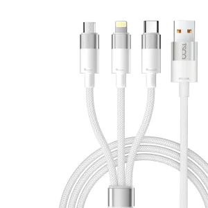 کابل تبدیل USB به USB-C | microUSB | لایتنینگ تسکو مدل TCT 111 طول 1.2 متر