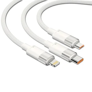 کابل تبدیل USB به USB-C | microUSB | لایتنینگ تسکو مدل TCT 111 طول 1.2 متر