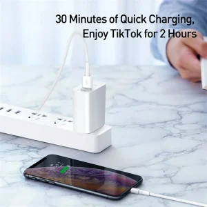 کابل تبدیل USB به لایتنینگ باسئوس مدل CALSW-02 طول 1 متر