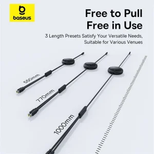 کابل تبدیل 1 به 2 USB-C بیسوس مدل Free2Pull 100W طول 1 متر