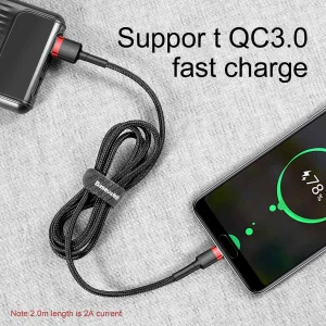کابل تبدیل USB به USB-C بیسوس  مدل CATKLF-C91 Cafule طول 2 متر
