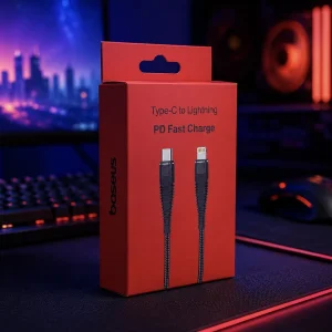 کابل تبدیل USB-C به لایتنینگ باسئوس مدل PowerFlex-H7 طول 1 متر