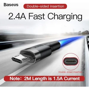 کابل تبدیل USB به microUSB بیسوس مدل CAMKLF-CG1 طول 2 متر