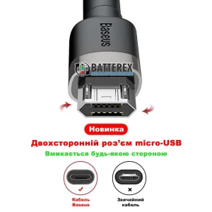 کابل تبدیل USB به microUSB بیسوس مدل CAMKLF-CG1 طول 2 متر