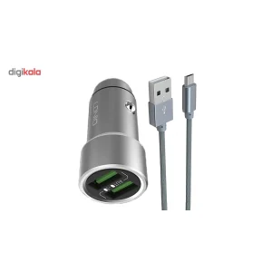 شارژر فندکی الدینیو مدل C302 همراه با کابل microUSB