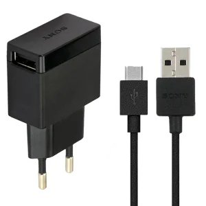 شارژر دیواری سونی مدل EP880 به همراه کابل تبدیل microUSB
