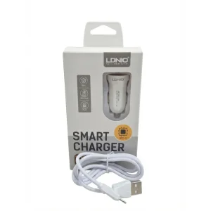 شارژر فندکی 5 وات الدینیو مدل C17 به همراه کابل usb به لایتنینگ