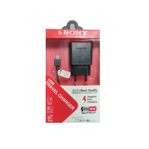 شارژر دیواری 18 وات سونی مدل 2A9W به همراه کابل تبدیل MicroUSB به USB-A به طول 1 متر
