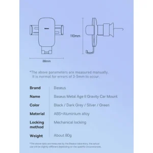 پایه نگهدارنده گوشی موبایل بیسوس مدل Metal Age II