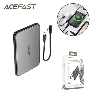 پاوربانک بی سیم 20 وات ایس فست مدل M30 ظرفیت 5000 میلی‌آمپرساعت به همراه کابل USB-C