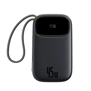 پاوربانک 45 وات بیسوس مدل EnerFill FC31 Qpow3 ظرفیت 20000 میلی‌آمپرساعت به همراه 2 عدد کابل لایتنینگ / USB-C