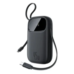 پاوربانک 45 وات بیسوس مدل EnerFill FC31 Qpow3 ظرفیت 20000 میلی‌آمپرساعت به همراه 2 عدد کابل لایتنینگ / USB-C