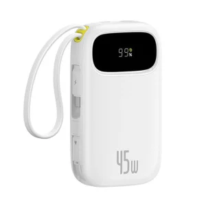 پاوربانک 45 وات بیسوس مدل EnerFill FC31 Qpow3 ظرفیت 20000 میلی‌آمپرساعت به همراه 2 عدد کابل لایتنینگ / USB-C