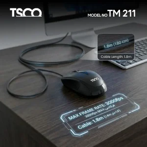 ماوس با سیم تسکو مدل TM 211