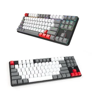 کیبورد گیمینگ هیسکا مدل HX-KEG440، سوییچ مکانیکال آبی، Tenkeyless، نورپردازی RGB
