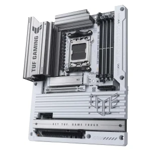 مادربرد ایسوس مدل TUF GAMING B850-BTF WIFI W، فرم فاکتور ATX، سوکت AMD AM5، دارای چهار اسلات رم DDR5، دارای 3 اسلات M.2، دارای Wi-Fi 7 و بلوتوث داخلی، پشتیبانی از پردازنده‌های Ryzen 9000، چیپست AMD B850، پشتیبانی از اورکلاک پردازنده و پمپ AIO