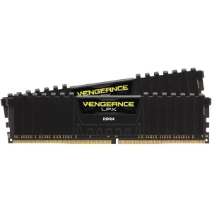 رم دسکتاپ DDR4 کورسیر مدل Vengeance LPX ظرفیت 16 گیگابایت (دو ماژول 8 گیگابایت) فرکانس 3200 مگاهرتز تایمینگ CL16-18-18-36 با پخش‌کننده حرارت آلومینیومی و پشتیبانی از XMP 2.0 برای اورکلاکینگ پایدار و سازگاری بالا